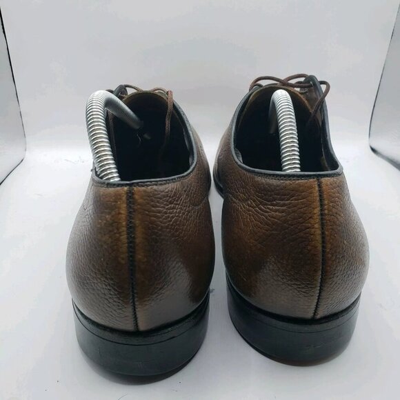 Vintage McHale Shoes Brown Chestnut Mottled Leather Lace Up Size 11.5 D Medium. - Picture 5 of 8